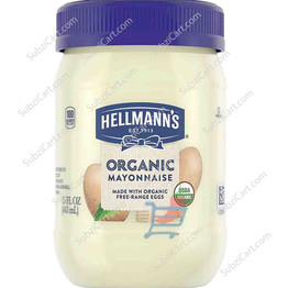 Hellmanns Organic Mayonnaise, 15 Oz