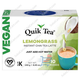 Quik Tea Vegan Lemongrass Instant Chai, 8.45 Oz