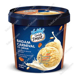 Vadilal Badam Carnival Ice Cream, 1 Ltr
