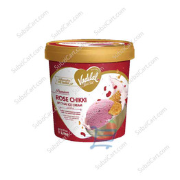 Vadilal Rose Chikki Ice Cream, 1 Ltr