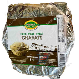 Store brand Fresh Whole Wheat Chapati, 226 Grams(8 PCS)