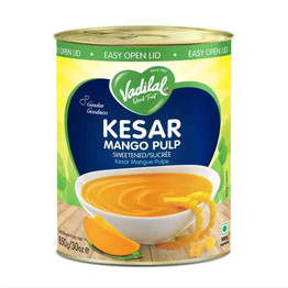 Vadilal Kesar Mango Pulp, 6 Can