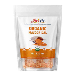JaiHo Organic Masoor Dal, 4 Lb