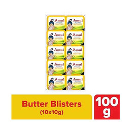 Amul Salted Butter 10 Pc, 100 Grams