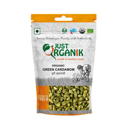 Just Orgnik Green Cardamom, 120 Grams