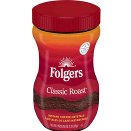 Folgers Classic Roast Instant Coffee, 85 Grams