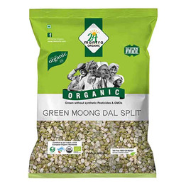 24 Mantra Green Moong Dal Split, 4 LB