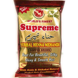 Supreme Herbal Henna Mehandi Copper Brown, 150 Grams Supreme Herbal Henna Mehandi Copper Brown, 150 Grams