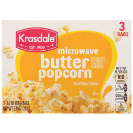 Krasdale Butter Popcorn, 281 Grams