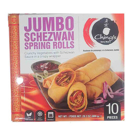 Chings Jumbo Schezwan Spring Rolls, 800 Grams