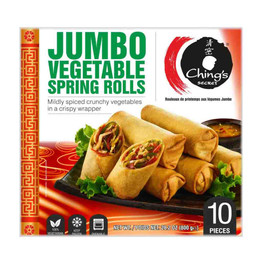 Chings Jumbo Vegetable Spring Rolls 10 P, 800 Grams