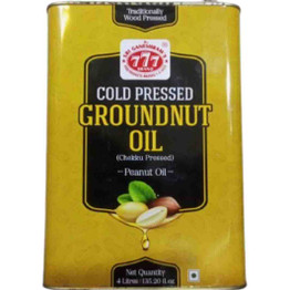 777 Cold Pressed Groundnut Oil, 4 Liter