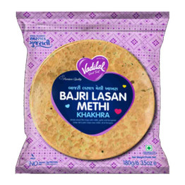 Vadilal Bajri Lasun Methi Khakhra, 180 Grams