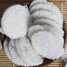 Jiya's Sago White Chips Small, 400 Grams