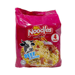 Mr Noodles Beef Flavour, 4 Pack