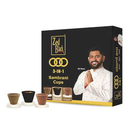 Zed Black 3 In 1 Sambrani Cups, 12 Pc
