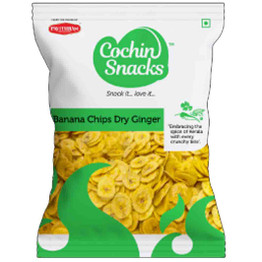 Cochin Banana Chips Dry Ginger, 340 Grams