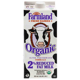 Farmland Org Reduced Fat Milk Frozen, 1/2 GAL