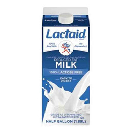 Lactaid Reduced Fat Milk Frozen, 1/2 Gal
