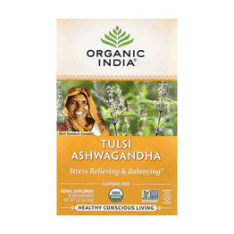 Organic India Tulsi Ashwaghandha Tea, 36 Grams