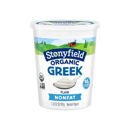 Stonyfield Org Greek Non Fat Plain Frozen, 2 Lb
