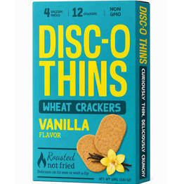 Disc O Thins Wheat Crackers Vanilla, 108 Grams