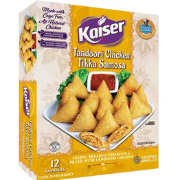 Colonel Kababz Kaiser Tandoori Chicken Samosa Frozen, 440 Grams (12 Pcs)