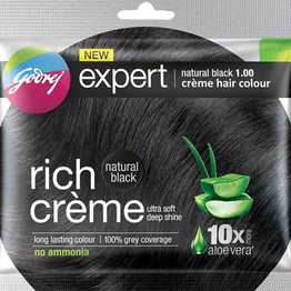 Godrej Expert Rich Creme Natural Black, 1 Pouch