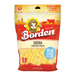 Borden Gouda Shredded Cheese, 8 Oz
