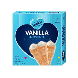 Vadilal Vanilla Cream Roll 3 Pc, 150 Grams
