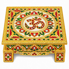 Decorative Pooja Chowki – Ohm, 1 Pc