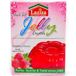 Laziza Jelly Crystals Raspberry, 85 Grams