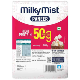 Milky Mist High Pritein Paneer Cubes Frozen, 200 Grams