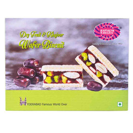 Karachi Bakery Dry Fruit Khajoor Wafer B, 250 Grams