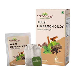 Vedaone Tulsi Cinnamon Giloy Tea Bags, 25 PCs