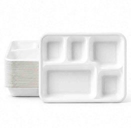 Plastic 11 Compartment Dinner Plates, 50 CT