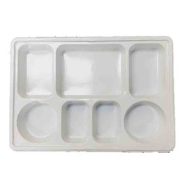 Plastic 7 Compartment Dinner Plates, 50 CT