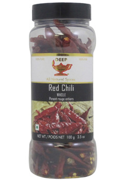 Deep Red Chilli Whole, 3.5 Oz Bottle