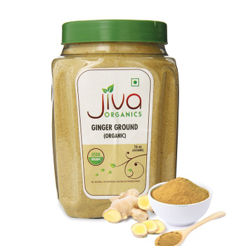 Jiva Organics Ginger Powder Jar, 1 Lb