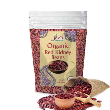 Jiva Organic's Red Kidney Beans Dark (Rajma Red), 2 Lb