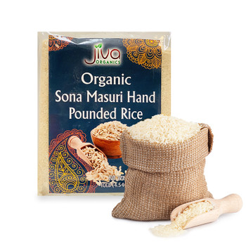 Jiva Organics Sona Masuri Hand Pounded Rice, 10 Lb