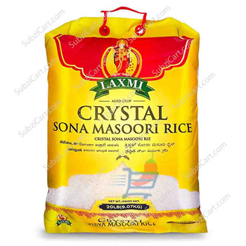 Laxmi Crystal Sona Masoori Rice,  20 LB