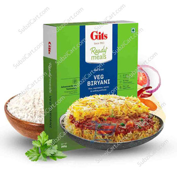 Gits Veg Biryani (No Onion / No Garlic) Instant Mix, 300 Grams