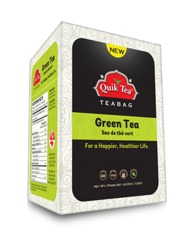 Quick Tea Handpicked Green Tea Bags (60 Count), 120 Grams