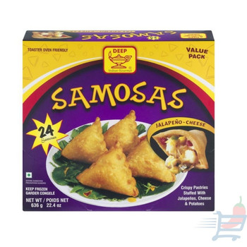 Deep Jalapeno-Cheese Samosa(24 Count) Frozen, 636 Grams