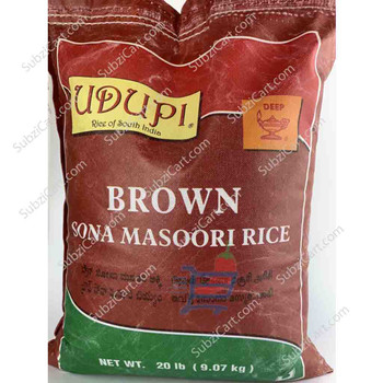 Udupi Brown Sona Massori Rice, 20 LB