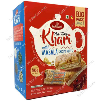 Haldirams Khari Mild Masala Crispy Pufs, 400 Grams