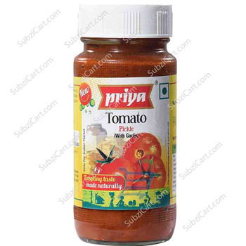 Priya Tomato Pickle With Garlic, 300 Grams