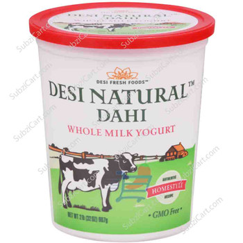 Desi Natural Dahi Whole Milk Yogurt, (2 LB, 4 LB)