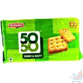 Britannia 50-50 Sweet & Salty Biscuits Family Pack, 372 Grams